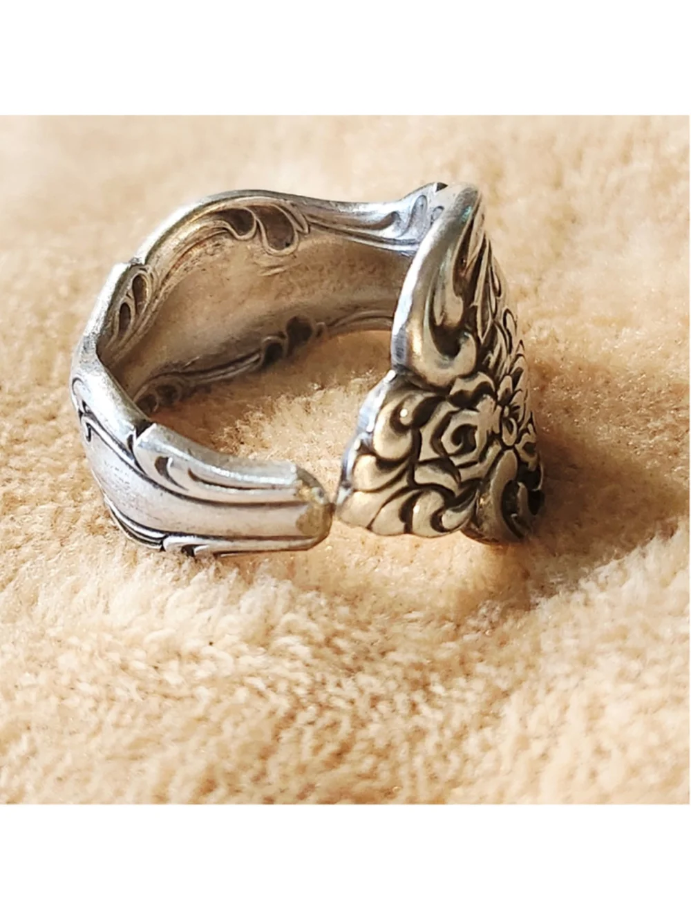 Vintage Spoon Ring size 8.5 handmade